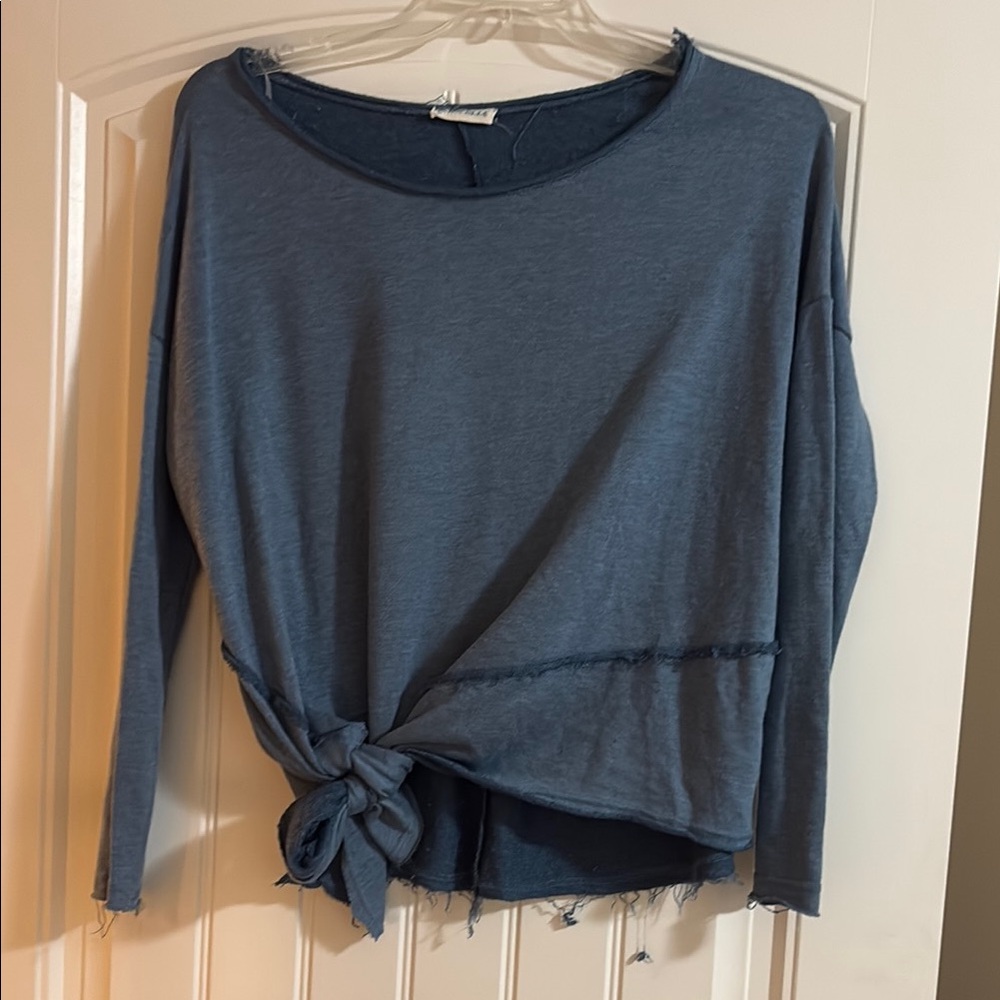 Blue Asymmetrical Women's Top